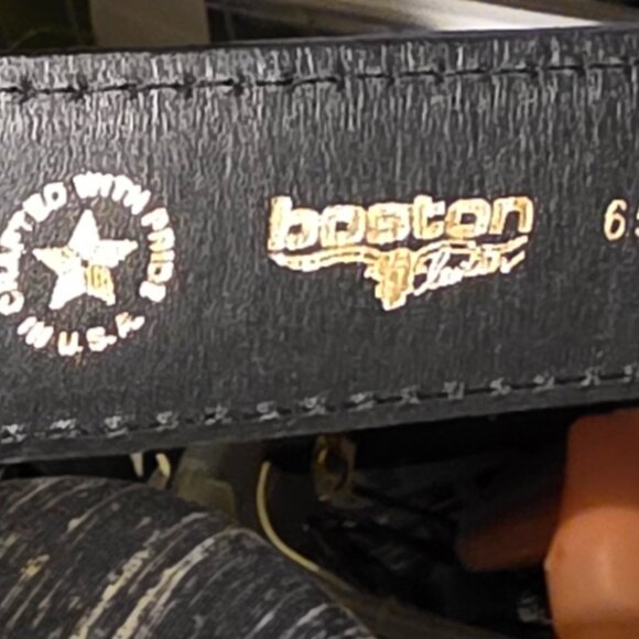 NWOT BOSTON 6505 (44) Unisex Black/Purple Leather Garrison Belt - Picture 10 of 10